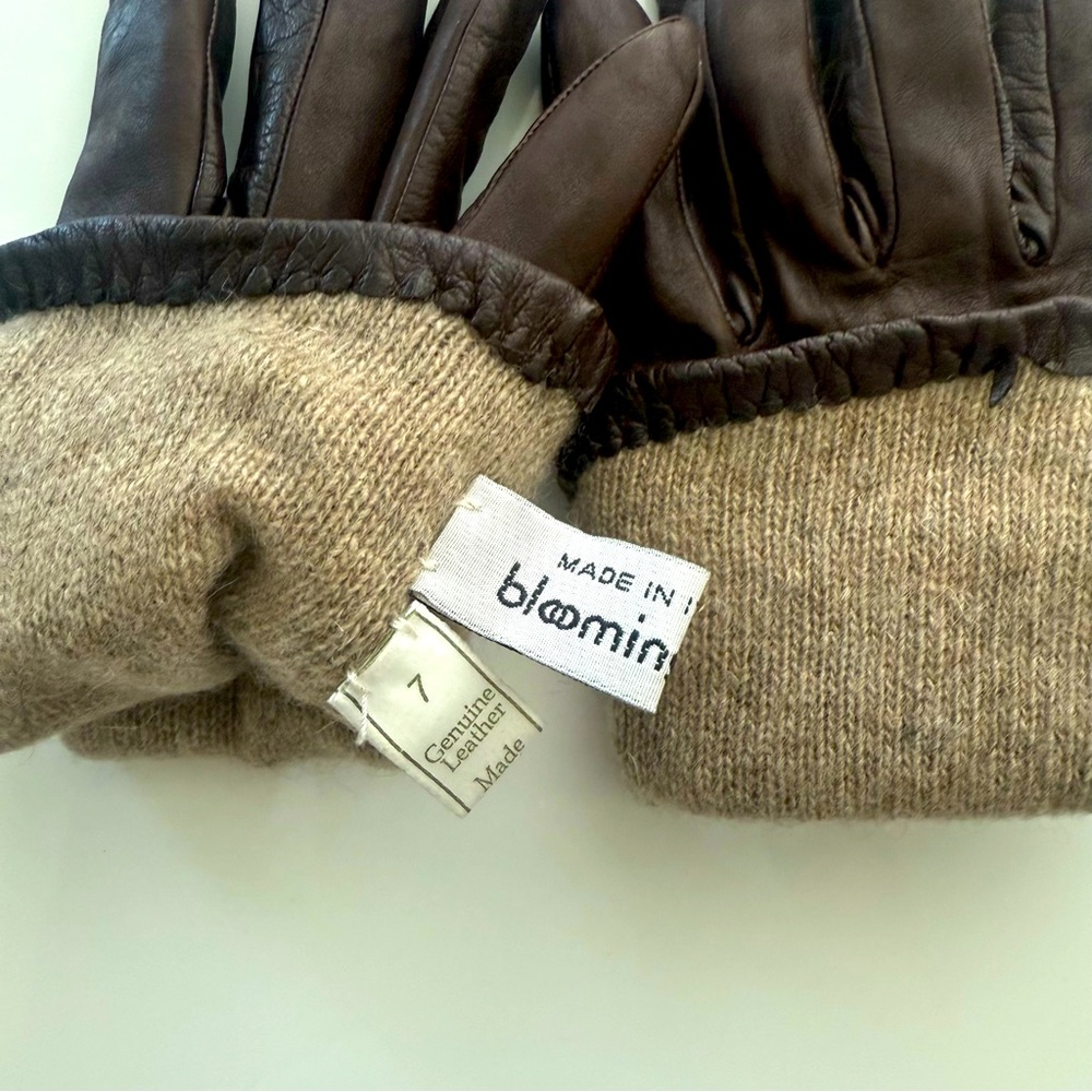 Bloomingdale's Leather and Cashmere Lined Gloves